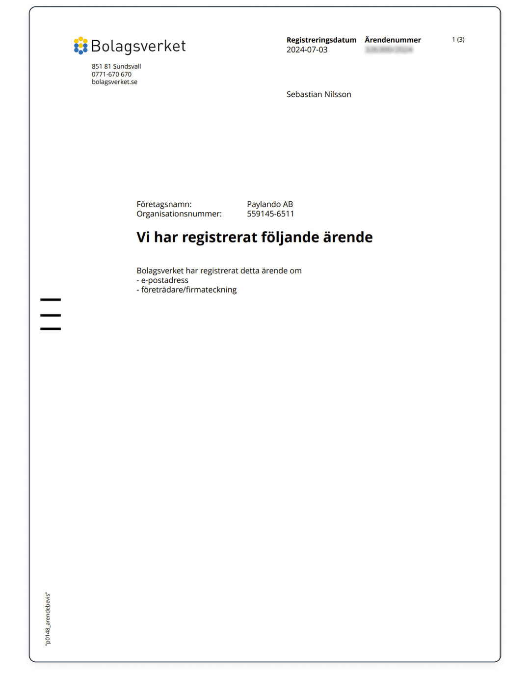 En pdf bör laddas ner. Dokumentet kommer att se ut ungefär så här: