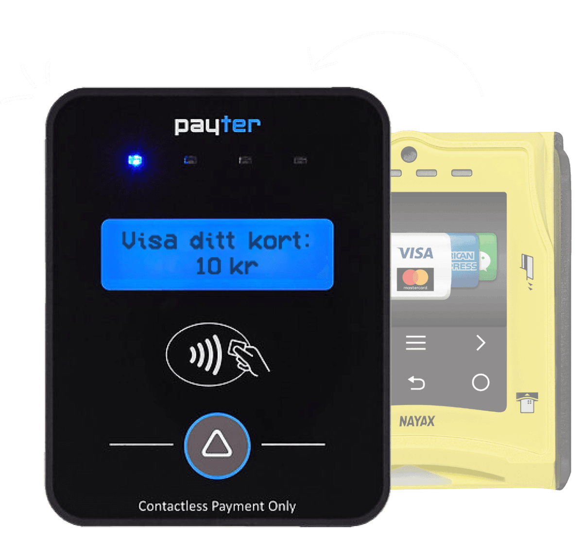 Illustration av en betalterminal and nayax