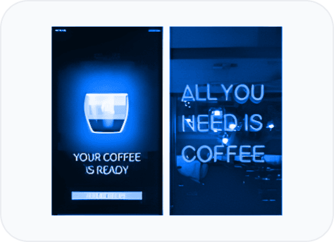 Företagslogotyp, bild eller reklam som skärmsläckare